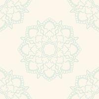 Fantasy seamless pattern with ornamental mandala. Abstract round doodle flower background. Floral geometric circle. vector