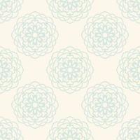Fantasy seamless pattern with ornamental mandala. Abstract round doodle flower background. Floral geometric circle. vector