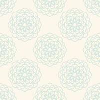 Fantasy seamless pattern with ornamental mandala. Abstract round doodle flower background. Floral geometric circle. vector