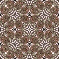 Abstract seamless pattern with mandala flower. Mosaic, tile. Floral background. vector