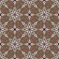 Abstract seamless pattern with mandala flower. Mosaic, tile. Floral background. vector