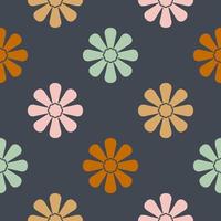 Abstract seamless pattern with mandala flower. Mosaic, tile, polka dot. Floral background. vector