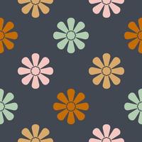 Abstract seamless pattern with mandala flower. Mosaic, tile, polka dot. Floral background. vector