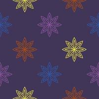 Resumen de patrones sin fisuras con flor de mandala. mosaico, azulejo, lunares. fondo floral. vector