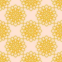 Abstract seamless pattern with mandala flower. Mosaic, tile. Floral background. vector