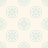 Fantasy seamless pattern with ornamental mandala. Abstract round doodle flower background. Floral geometric circle. vector