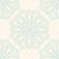 Fantasy seamless pattern with ornamental mandala. Abstract round doodle flower background. Floral geometric circle. vector