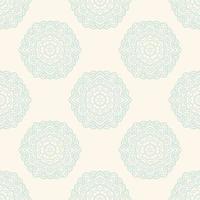Fantasy seamless pattern with ornamental mandala. Abstract round doodle flower background. Floral geometric circle. vector