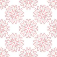 Fantasy seamless pattern with ornamental mandala. Abstract round doodle flower background. Floral geometric circle. vector
