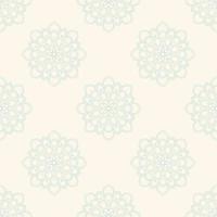 Fantasy seamless pattern with ornamental mandala. Abstract round doodle flower background. Floral geometric circle. vector