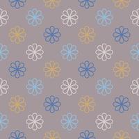 Abstract seamless pattern with mandala flower. Mosaic, tile, polka dot. Floral background. vector
