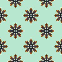 Abstract seamless pattern with mandala flower. Mosaic, tile, polka dot. Floral background. vector