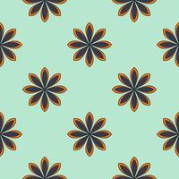 Abstract seamless pattern with mandala flower. Mosaic, tile, polka dot. Floral background. vector