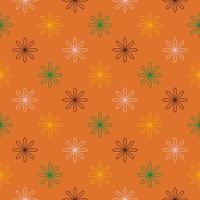 Abstract seamless pattern with mandala flower. Mosaic, tile, polka dot. Floral background. vector