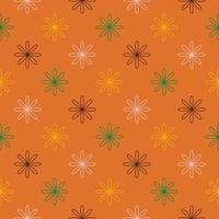 Abstract seamless pattern with mandala flower. Mosaic, tile, polka dot. Floral background. vector