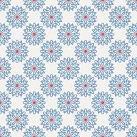 Abstract seamless pattern with mandala flower. Mosaic, tile. Floral background. vector