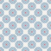 Abstract seamless pattern with mandala flower. Mosaic, tile. Floral background. vector