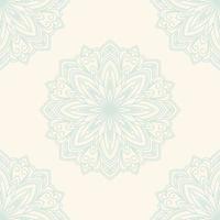 Fantasy seamless pattern with ornamental mandala. Abstract round doodle flower background. Floral geometric circle. vector