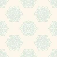 Fantasy seamless pattern with ornamental mandala. Abstract round doodle flower background. Floral geometric circle. vector