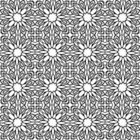 Resumen de patrones sin fisuras con flor de mandala. mosaico, azulejo. fondo floral. vector