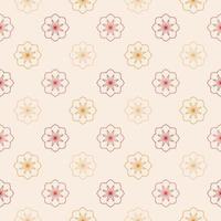 Abstract seamless pattern with mandala flower. Mosaic, tile, polka dot. Floral background. vector