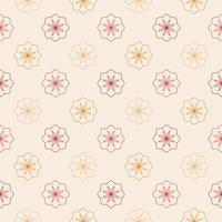 Abstract seamless pattern with mandala flower. Mosaic, tile, polka dot. Floral background. vector