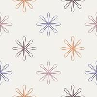 Abstract seamless pattern with mandala flower. Mosaic, tile, polka dot. Floral background. vector