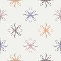 Abstract seamless pattern with mandala flower. Mosaic, tile, polka dot. Floral background. vector