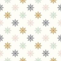Abstract seamless pattern with mandala flower. Mosaic, tile, polka dot. Floral background. vector