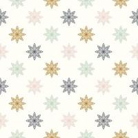 Abstract seamless pattern with mandala flower. Mosaic, tile, polka dot. Floral background. vector