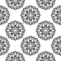Abstract seamless pattern with mandala flower. Mosaic, tile. Floral background. vector