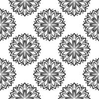 Abstract seamless pattern with mandala flower. Mosaic, tile. Floral background. vector