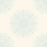 Fantasy seamless pattern with ornamental mandala. Abstract round doodle flower background. Floral geometric circle. vector