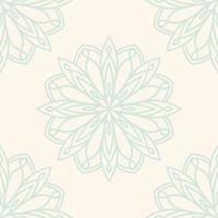 Fantasy seamless pattern with ornamental mandala. Abstract round doodle flower background. Floral geometric circle. vector