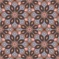 Abstract seamless pattern with mandala flower. Mosaic, tile. Floral background. vector