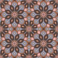 Abstract seamless pattern with mandala flower. Mosaic, tile. Floral background. vector