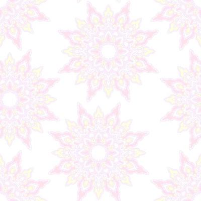 Abstract seamless pattern with mandala flower. Mosaic, tile. Floral background.