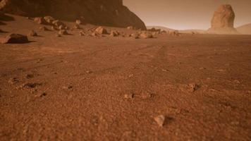 fantastische Marslandschaft in rostigen Orangetönen video