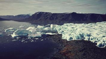 beautiful landscape on glacier in Iceland video