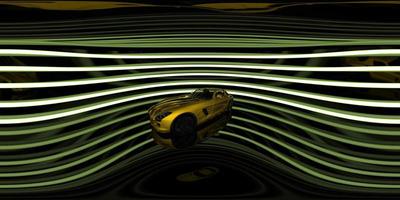Luxus-Sportwagen in der virtuellen Realität drehen video
