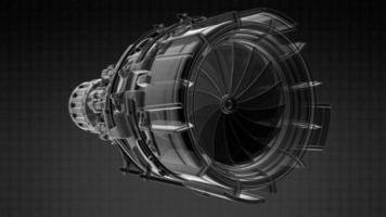 Rotate Jet Engine Turbine video