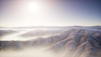 mountain landscape with deep fog at morning video