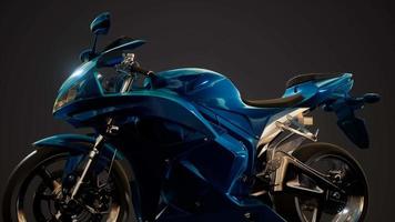 moto esporte moto em estúdio escuro com luzes brilhantes video