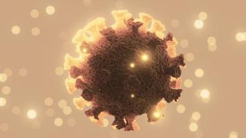 Particle of Covid-19 coronavirus rotate video