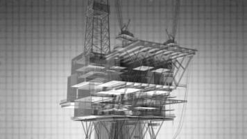 piattaforma di elaborazione centrale di petrolio e gas a rotazione ad anello video