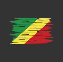 Congo Flag Brush vector