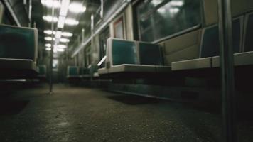 subway car in USA empty because of the coronavirus covid-19 epidemic video