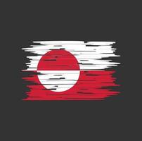 Greenland Flag Brush vector