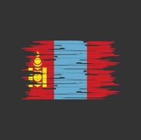 Mongolia Flag Brush vector