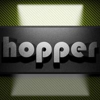 hopper word of iron on carbon photo